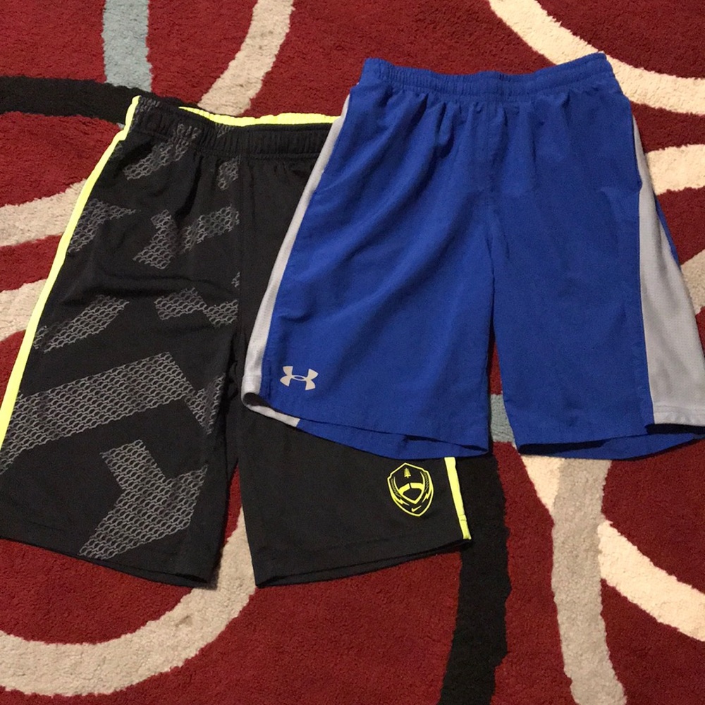 2 pairs of boys Shorts! Nike and Under Armour